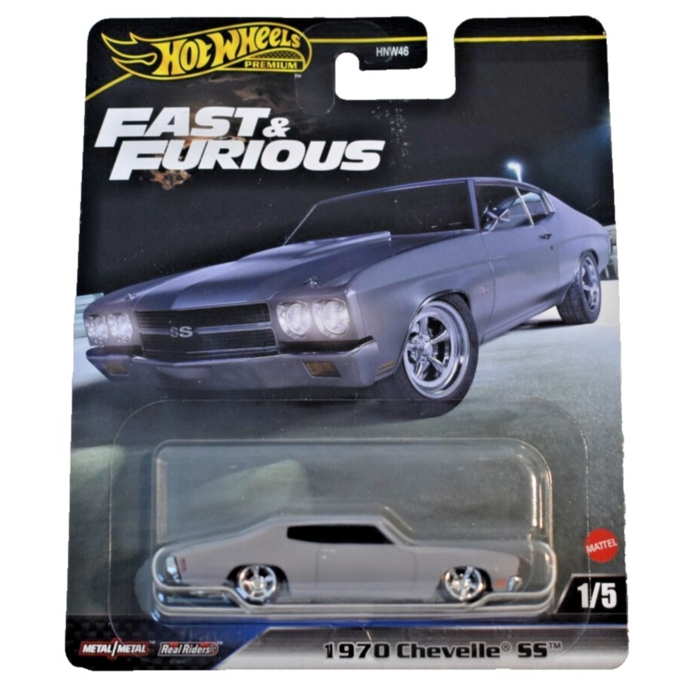 Hot Wheels 2023 Premium Fast and Furious 1970 Chevelle SS 1/5 Real Riders HNW46